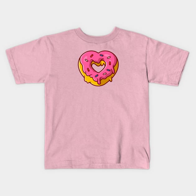 Love Doughnut Cream Cartoon Kids T-Shirt by Catalyst Labs